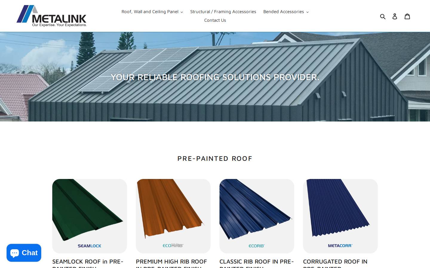metalinkretail.com homepage screenshot