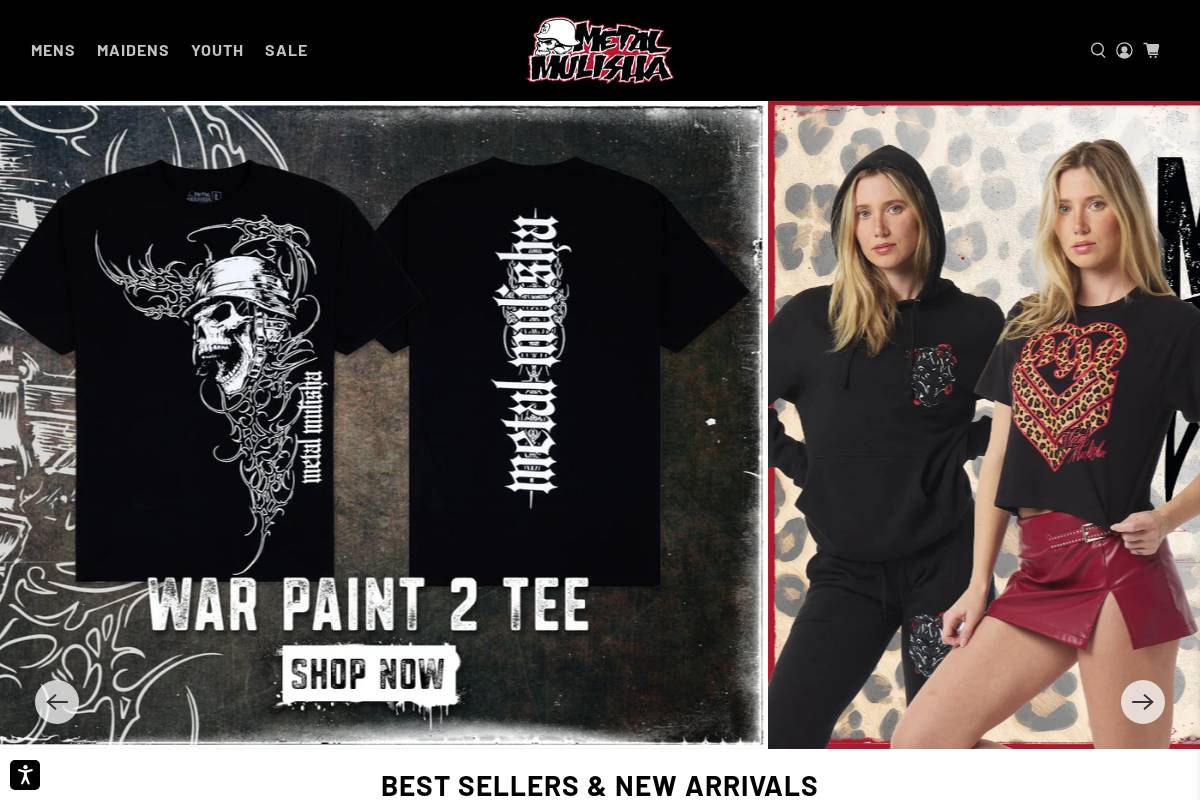 Metal Mulisha homepage screenshot