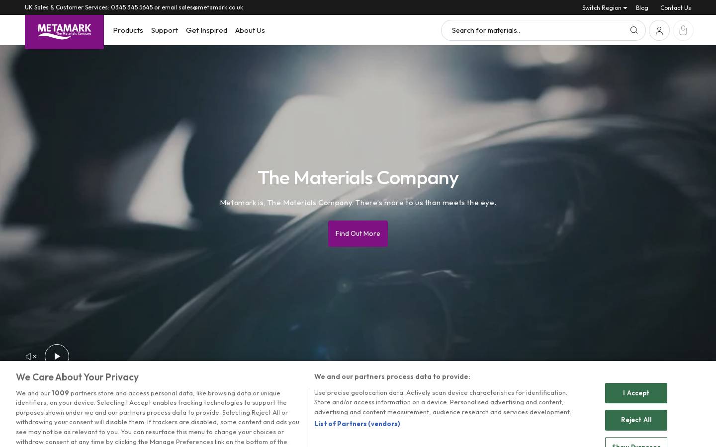 Metamark homepage screenshot