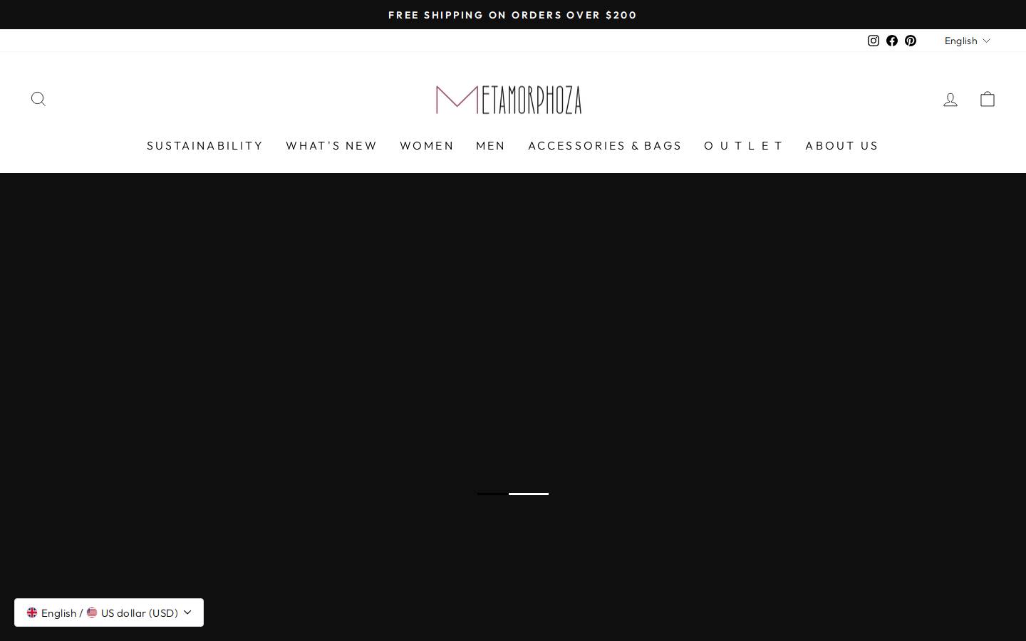 Metamorphoza homepage screenshot
