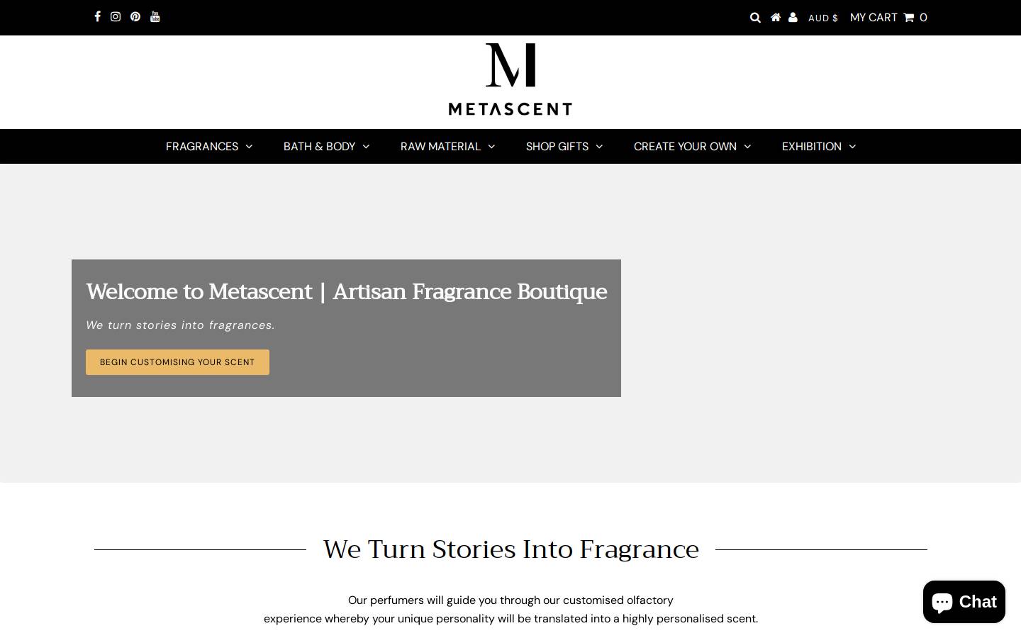 metascent.com homepage screenshot