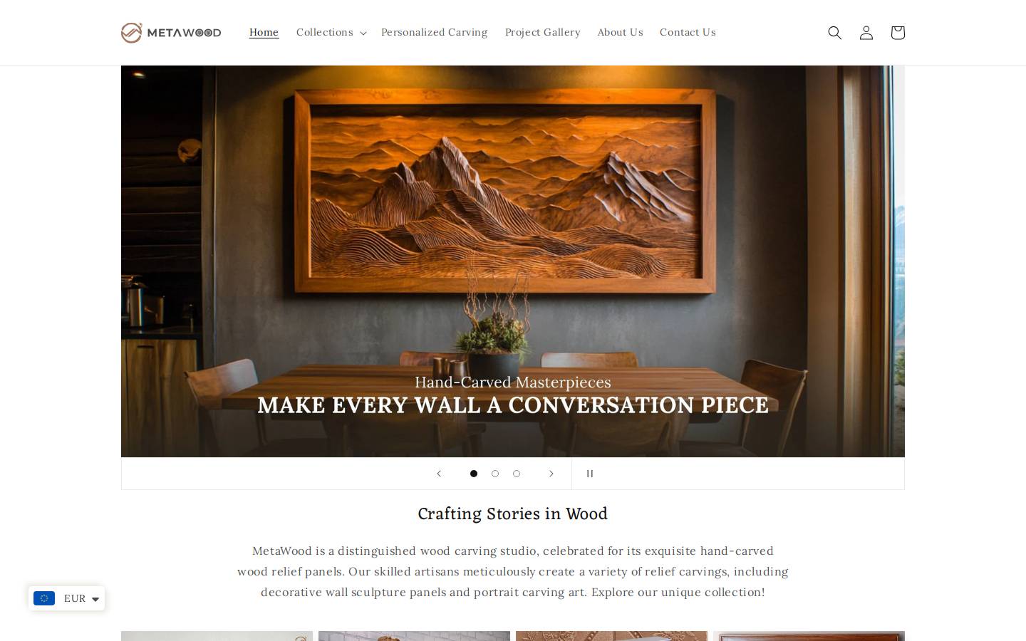 metawood.store homepage screenshot
