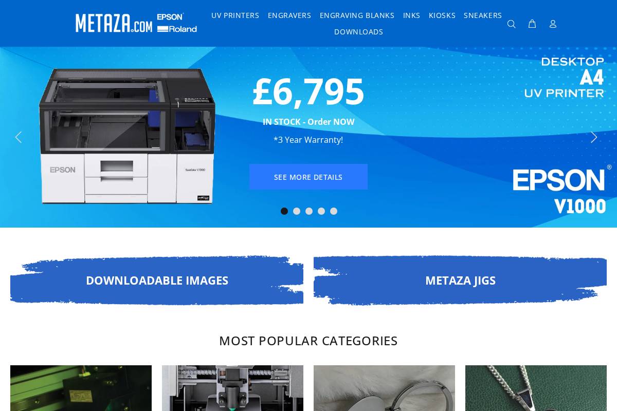 metaza.com homepage screenshot