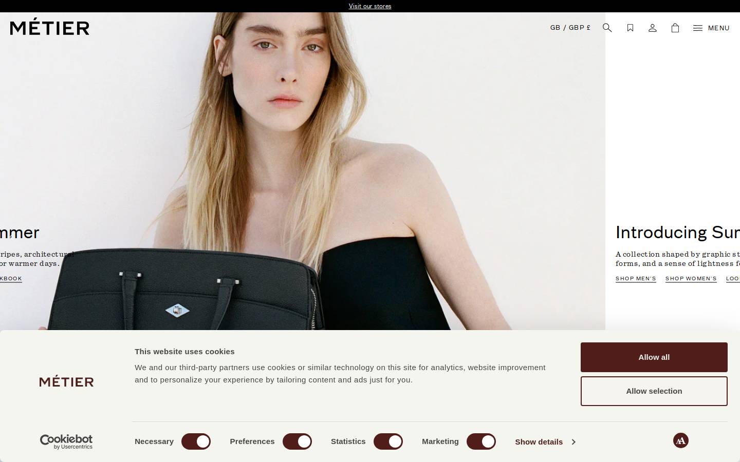 Métier, Ltd. homepage screenshot