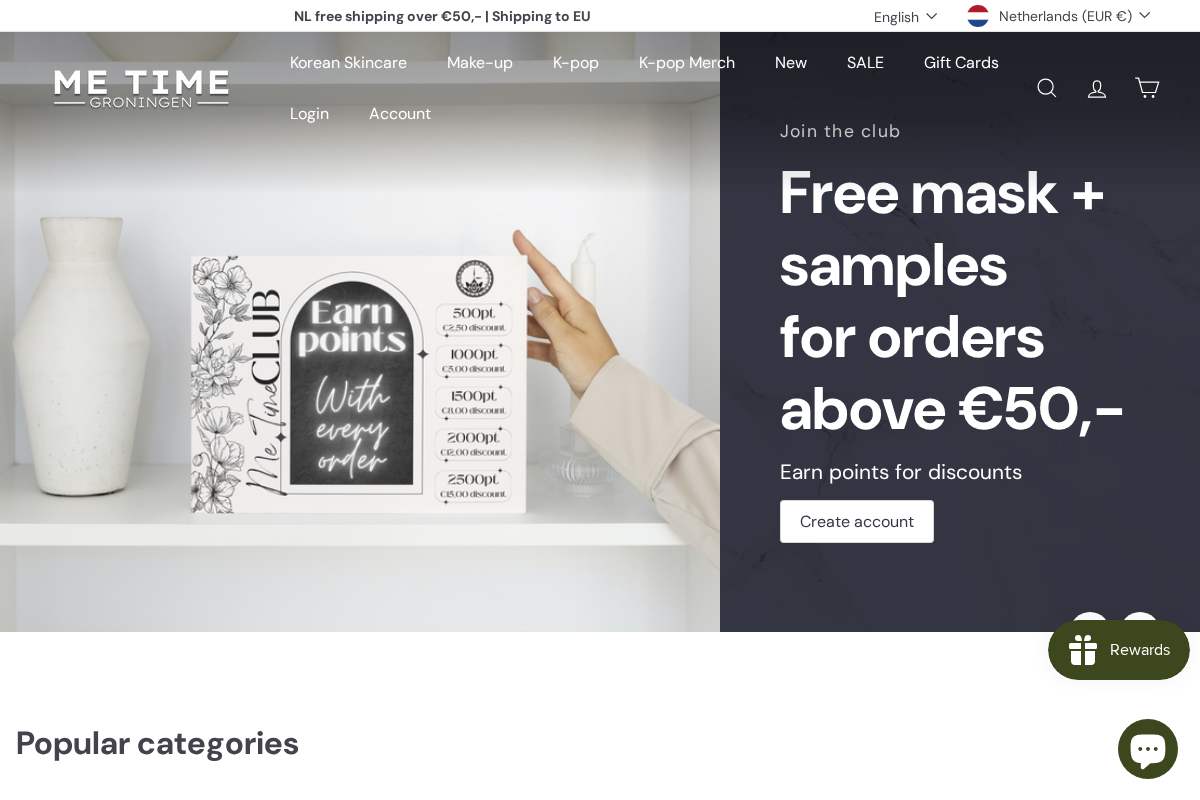 Me Time homepage screenshot