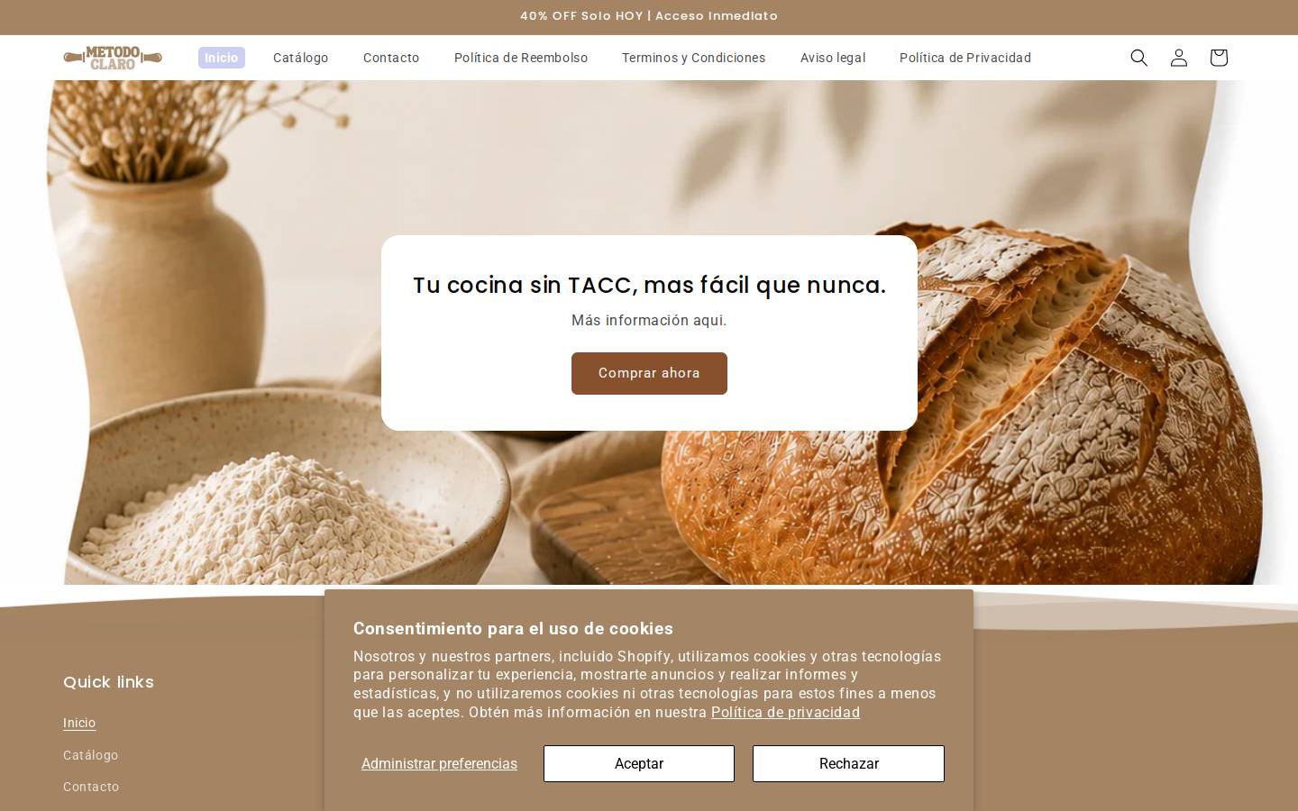 metodoclaro.store homepage screenshot