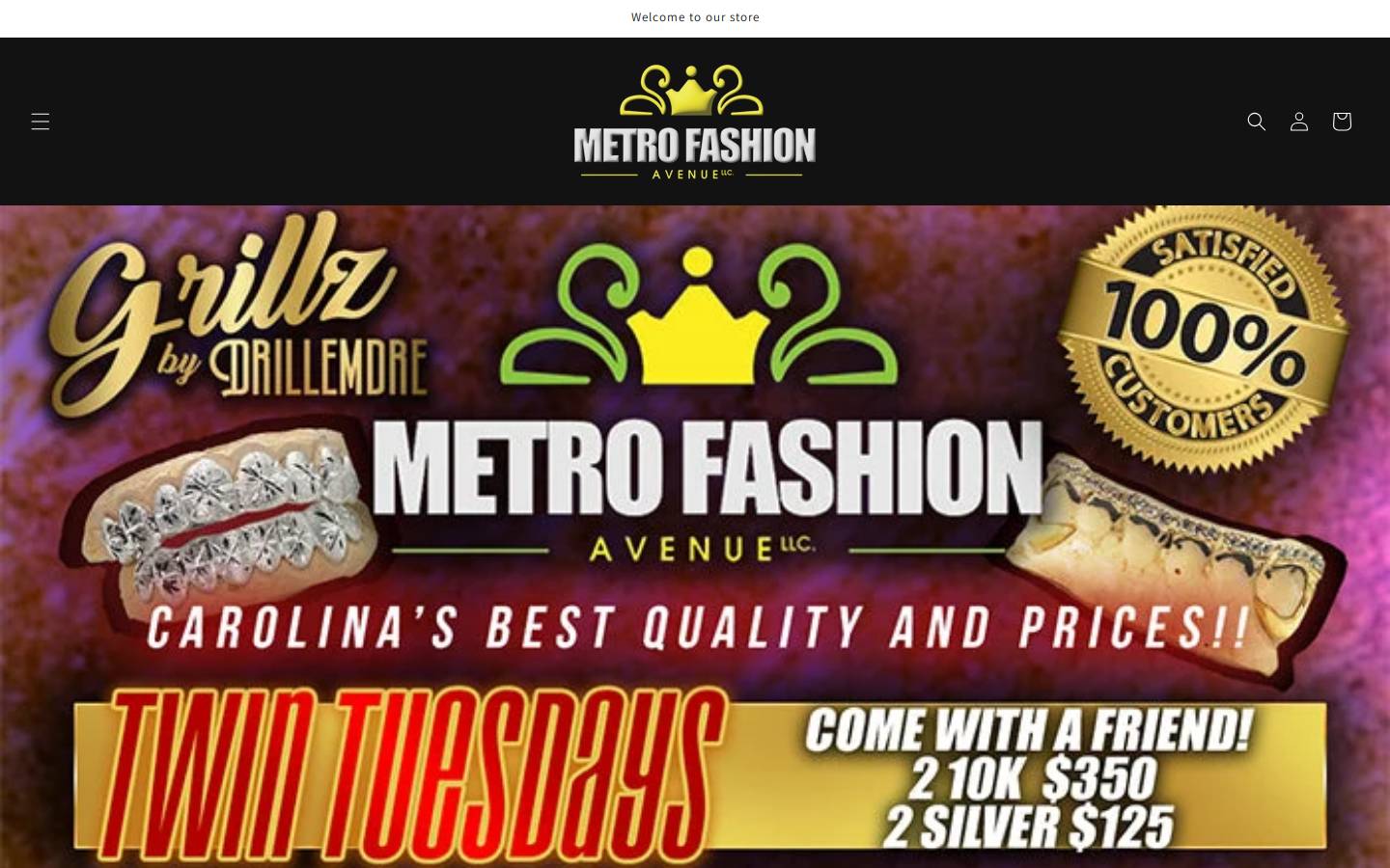 metrofashionave.com homepage screenshot