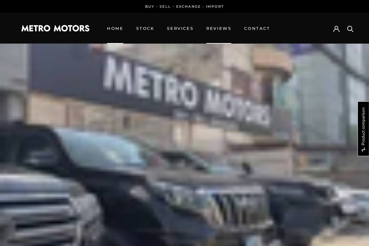 metromotors.pk homepage screenshot