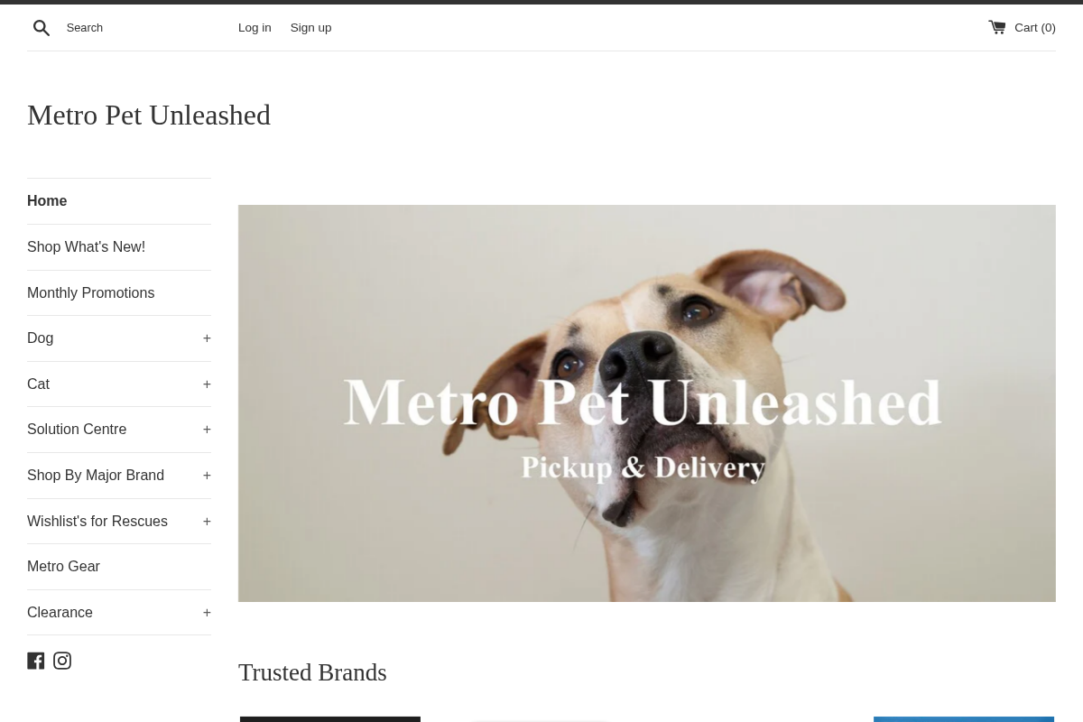 Metro Pet Unleashed homepage screenshot