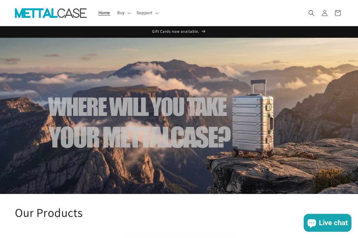 MettalCase homepage screenshot