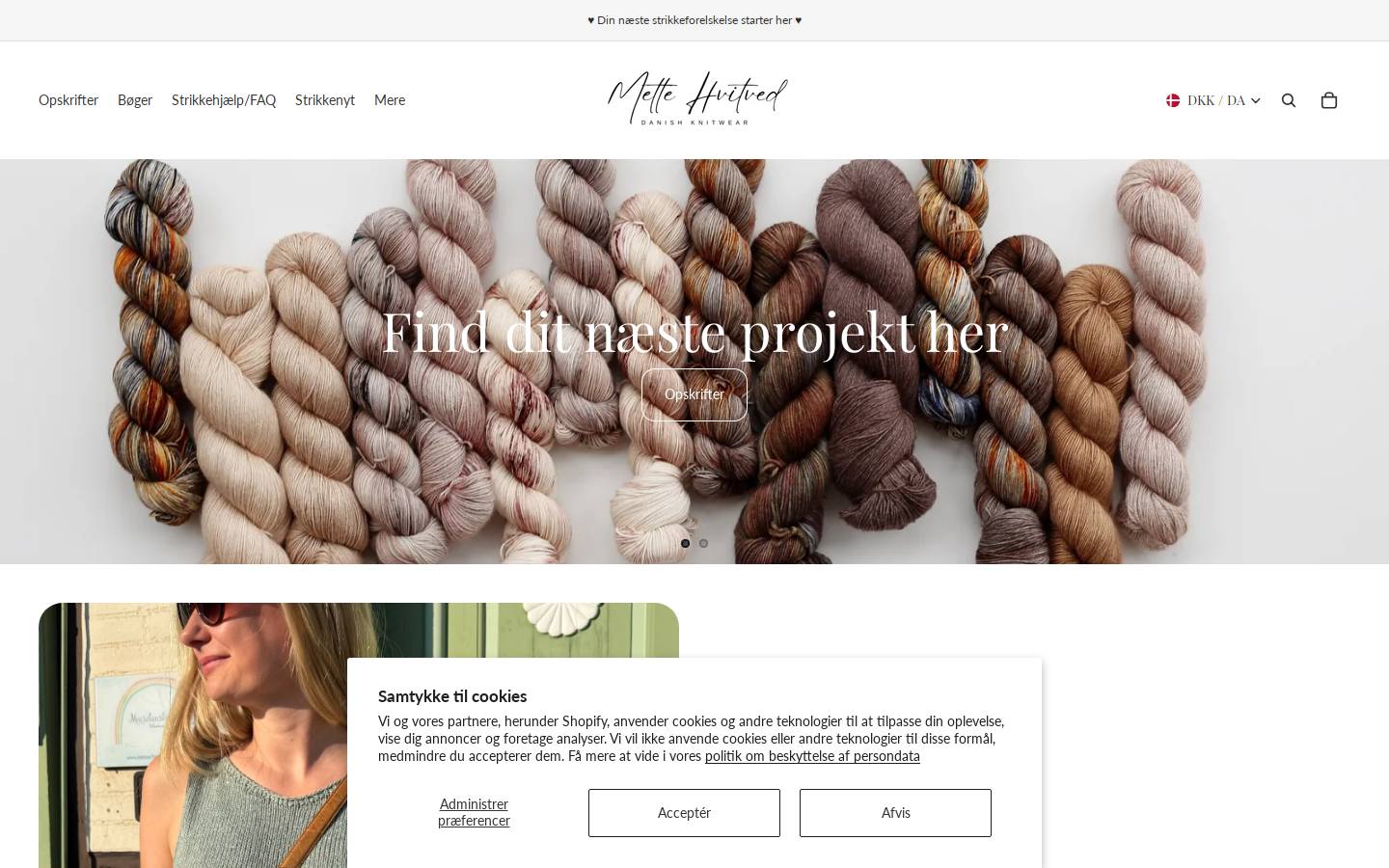 mettehvitved.dk homepage screenshot