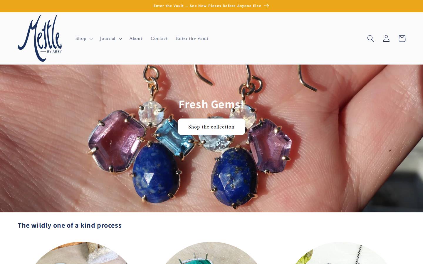 Mettle by Abby homepage screenshot