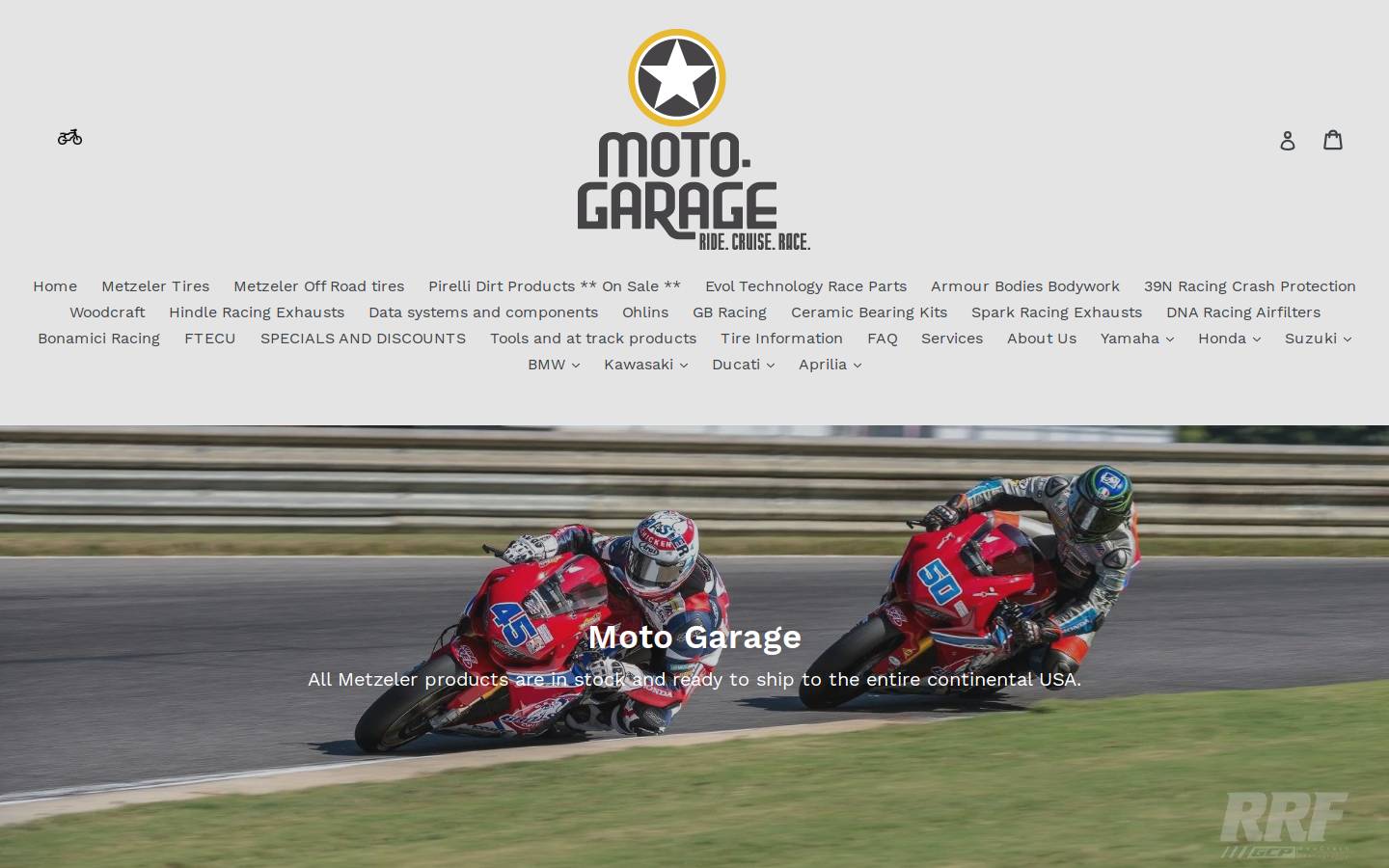 metzelerusa.com homepage screenshot