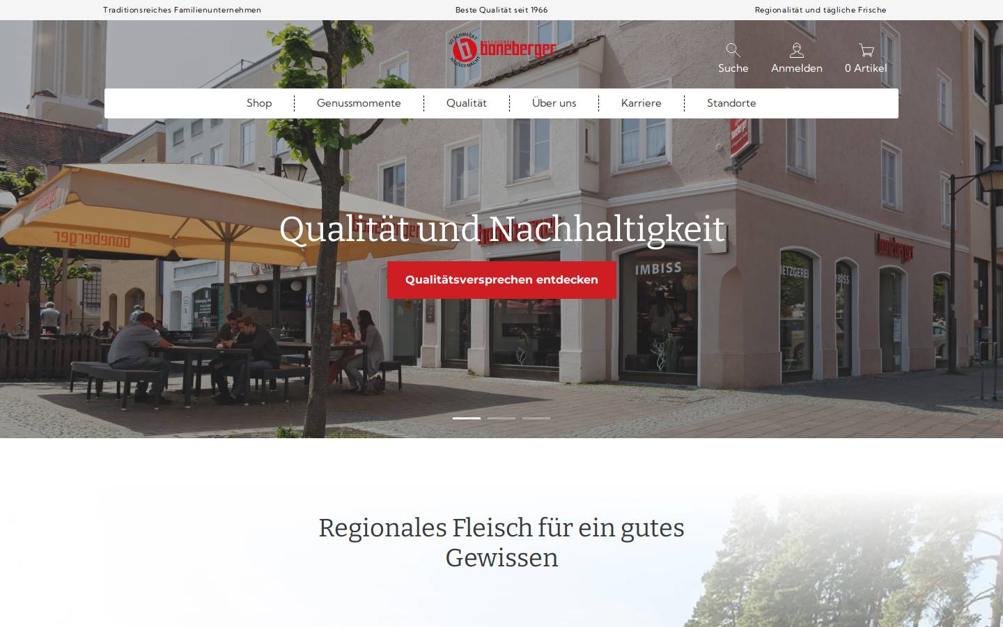 metzgerei-boneberger.de homepage screenshot