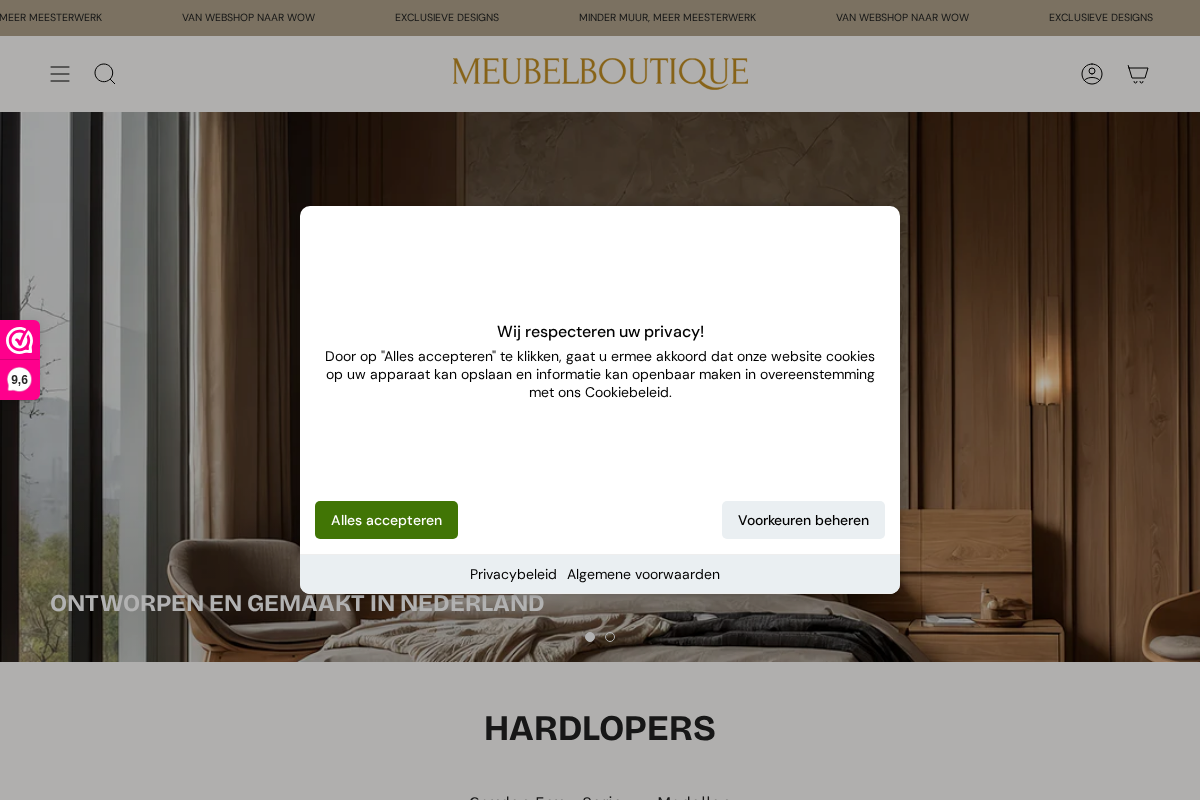 Meubelboutique homepage screenshot