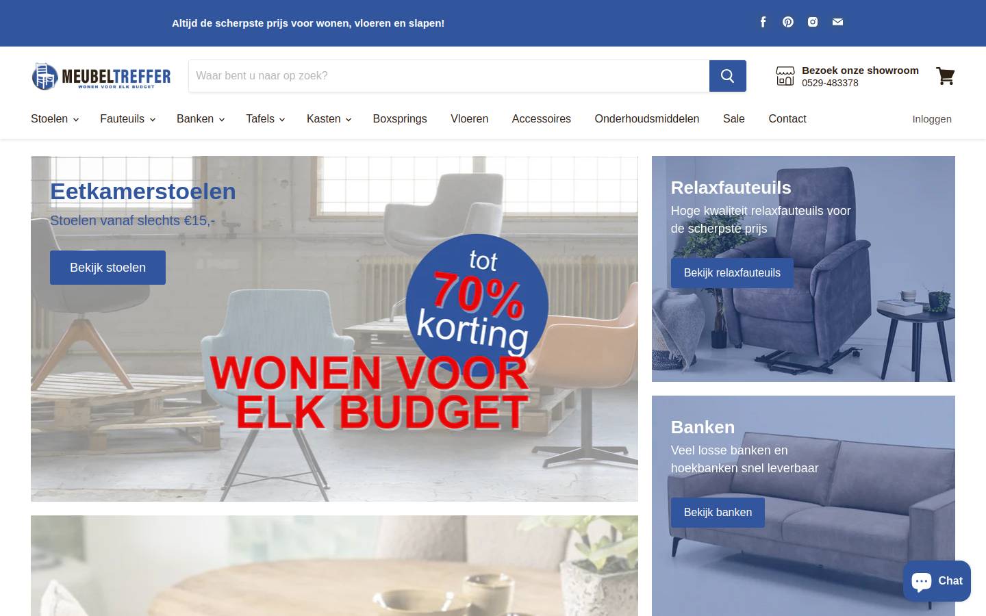 meubeltreffer.nl homepage screenshot