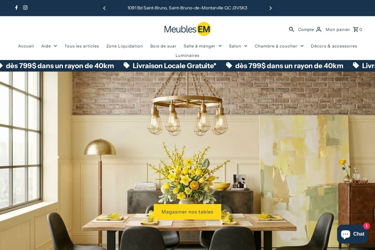 meublesem.com homepage screenshot