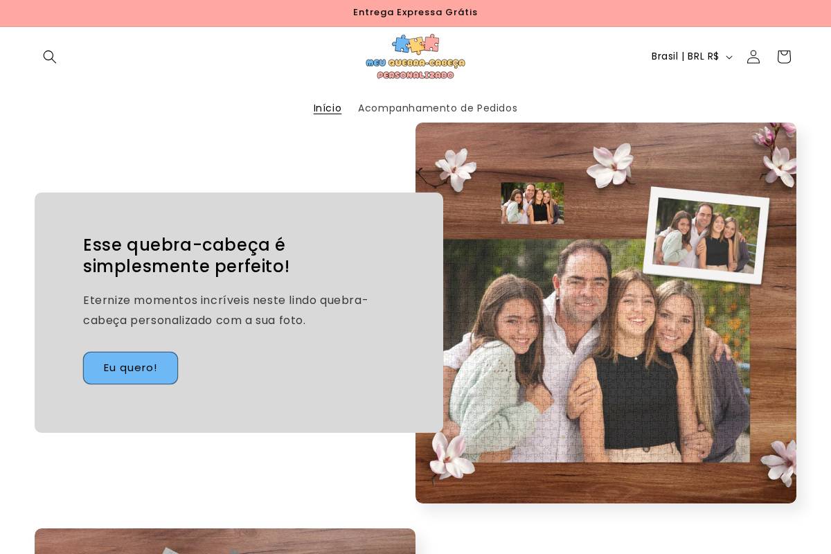 meuquebracabecapersonalizado.com homepage screenshot