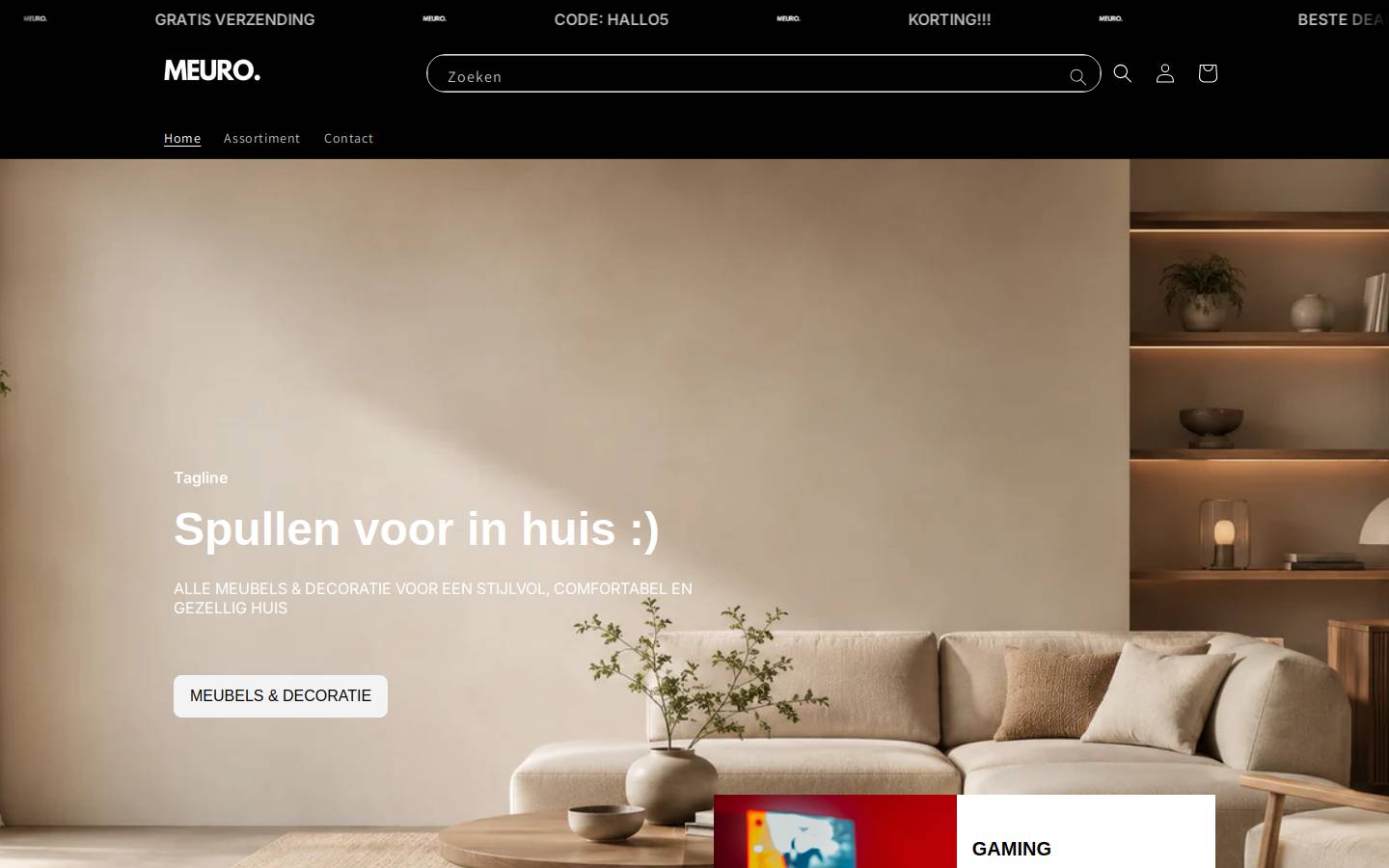 meuro.nl homepage screenshot