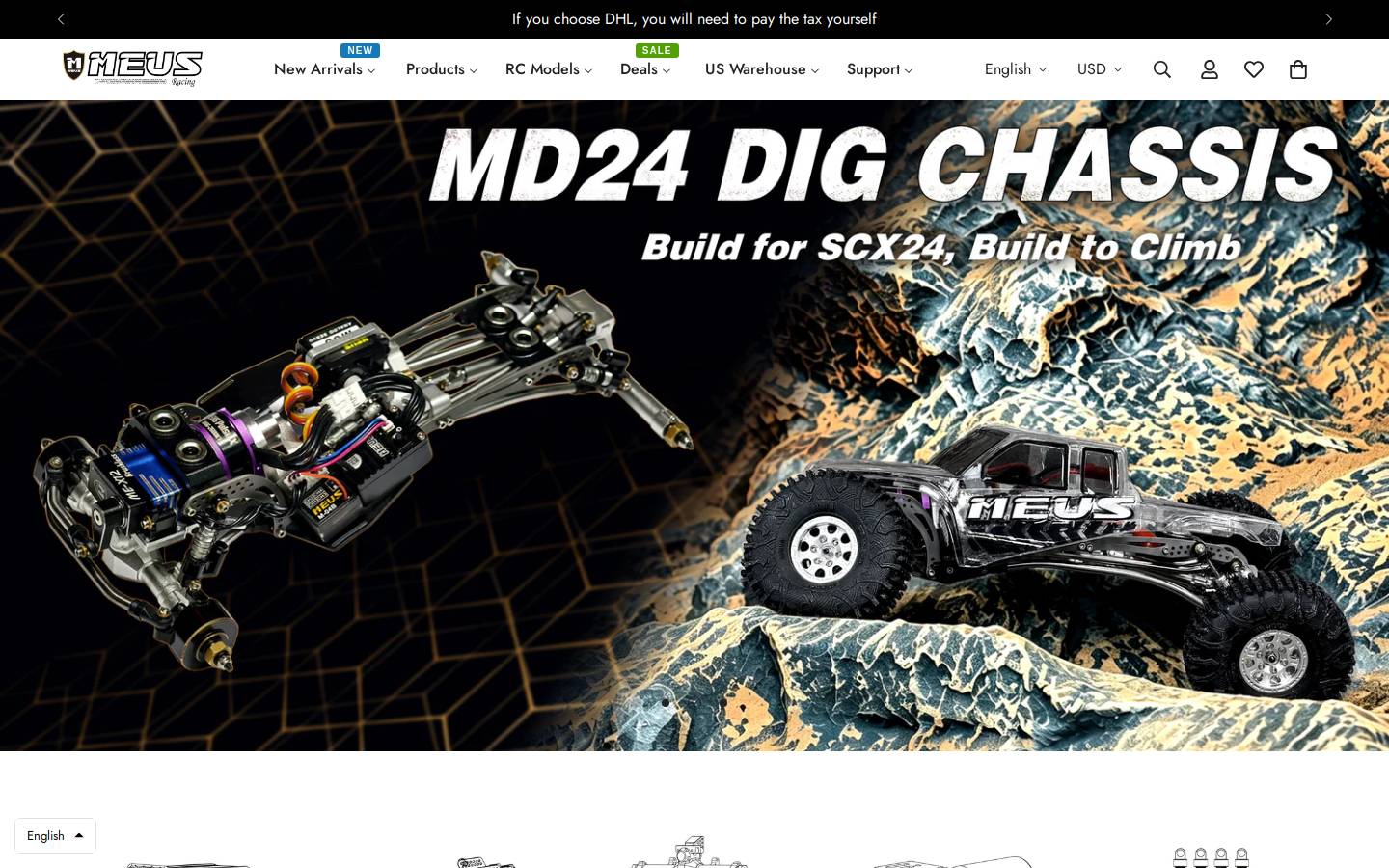 meusracing.com homepage screenshot