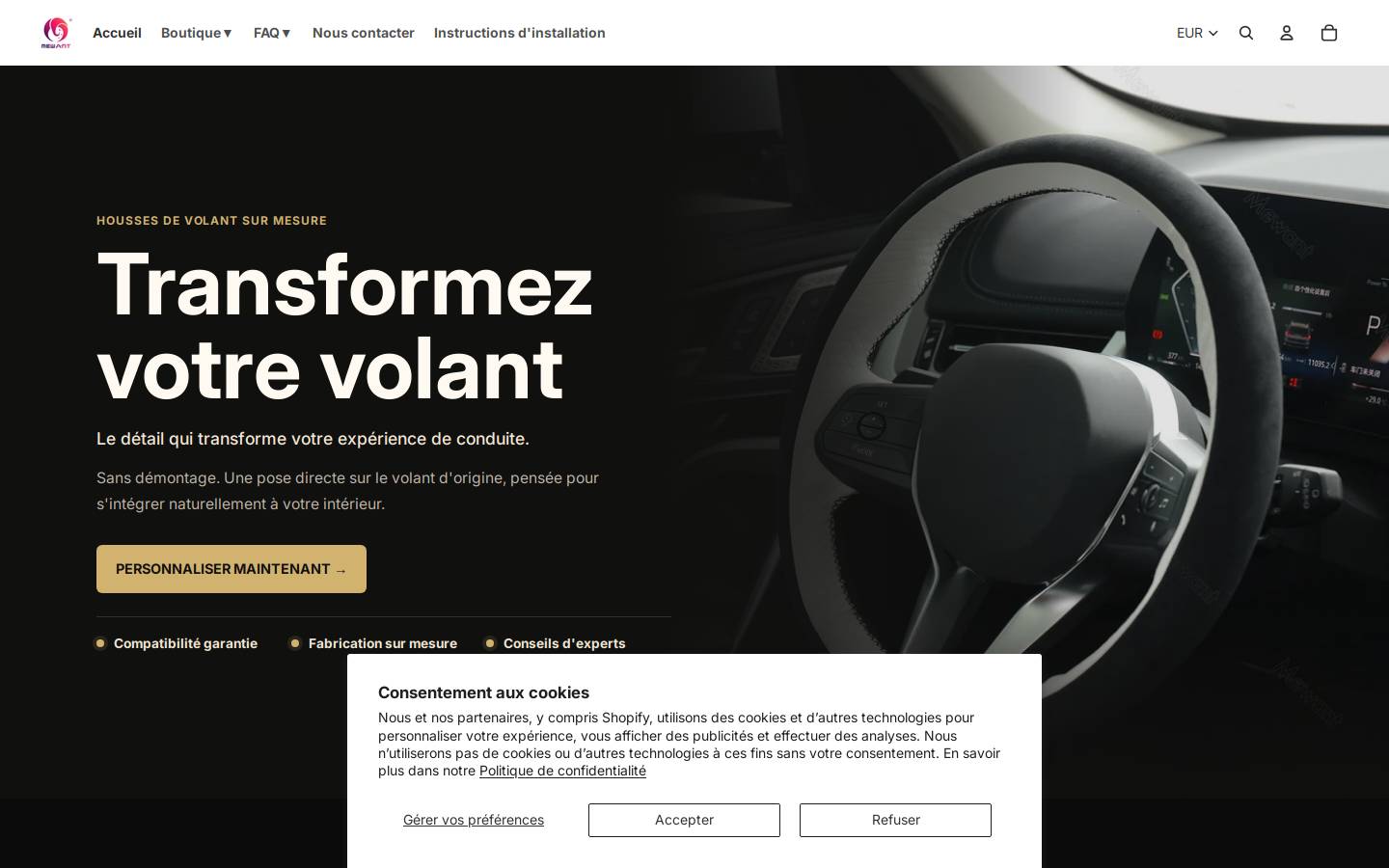 mewant.fr homepage screenshot