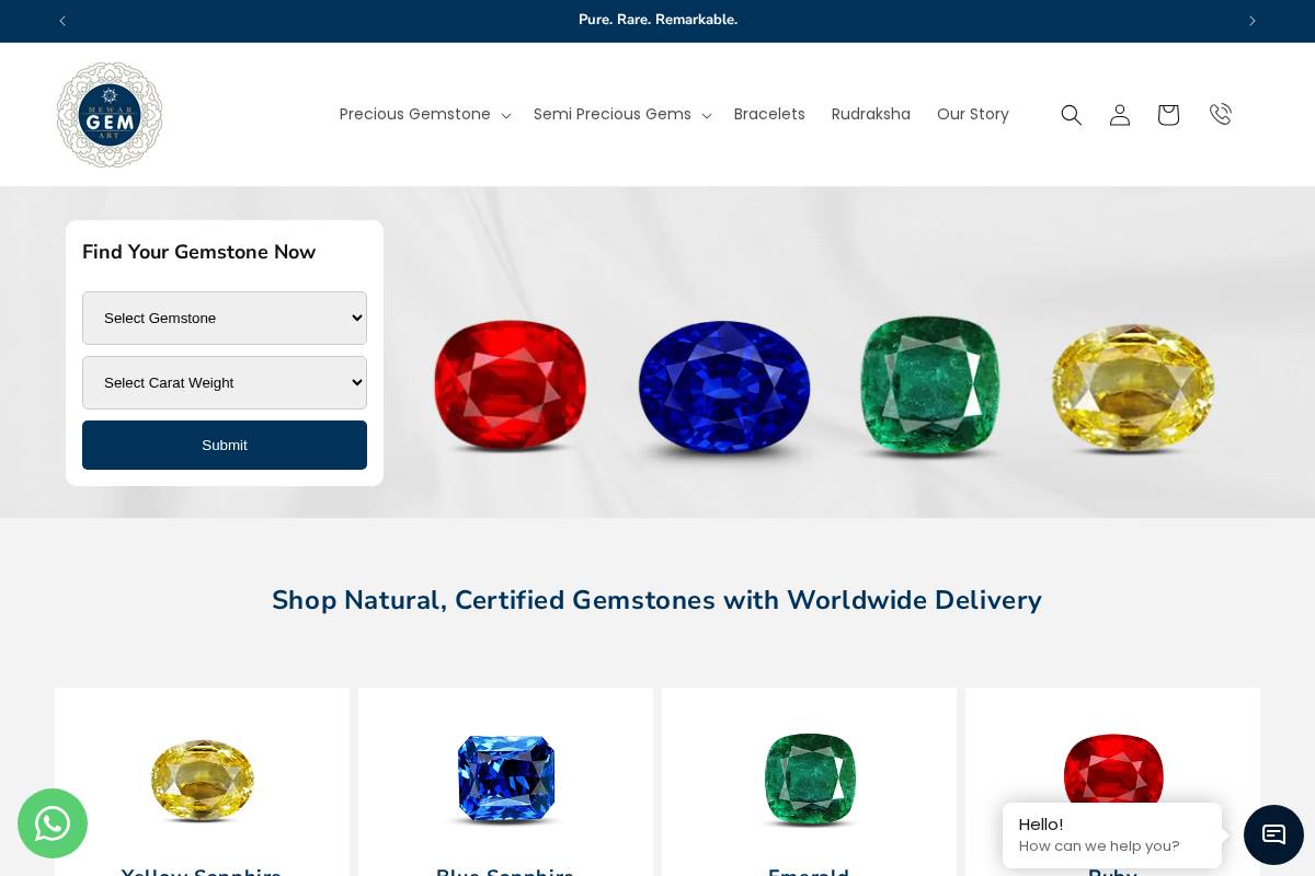 Mewar Gem Art homepage screenshot