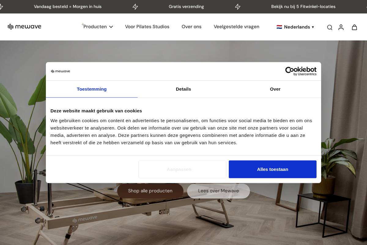 Mewave homepage screenshot
