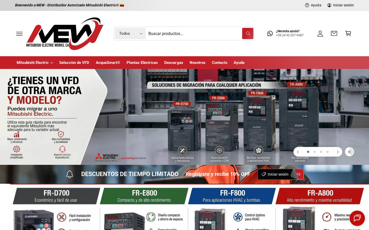 mewdevenezuela.com homepage screenshot