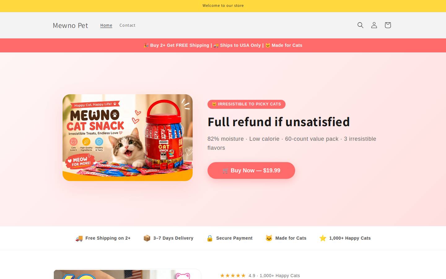 mewnopet.com homepage screenshot