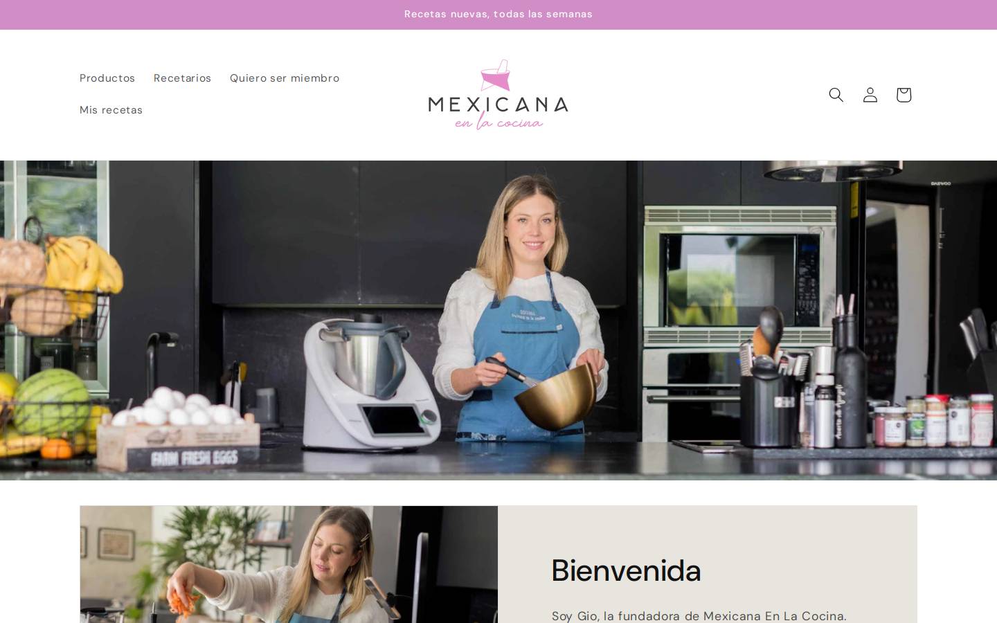 mexicanaenlacocina.com homepage screenshot
