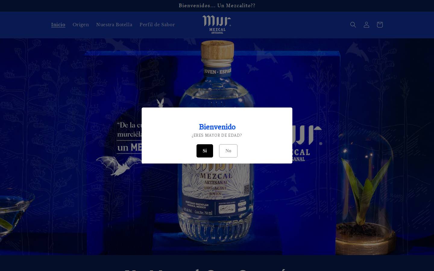 mezcalmur.com homepage screenshot