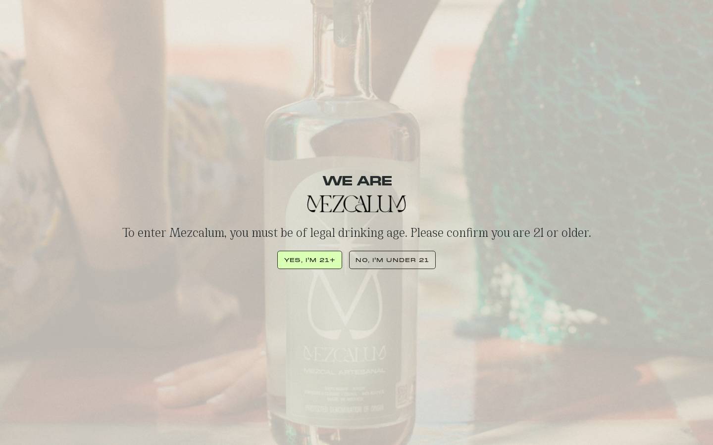 mezcalum.com homepage screenshot