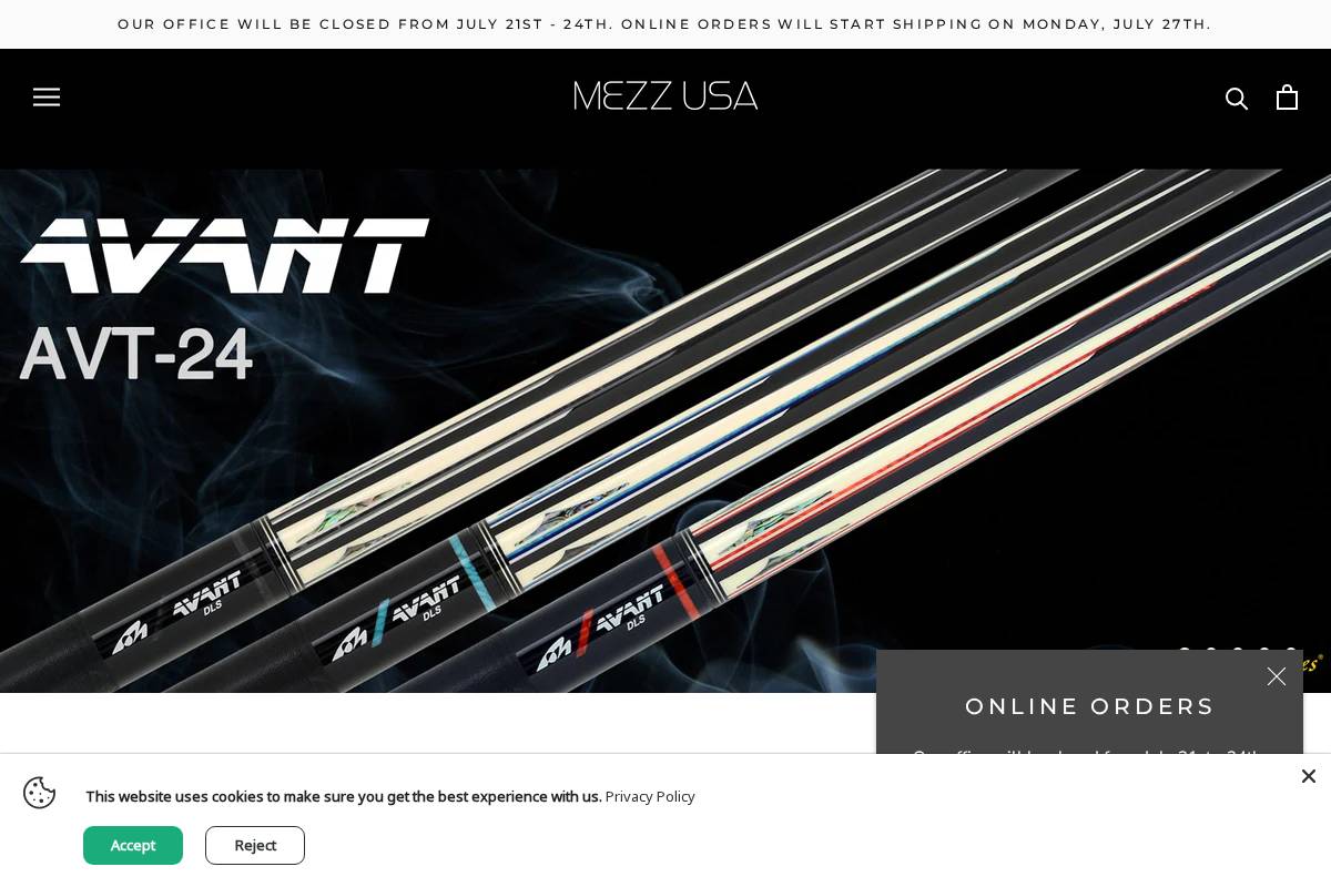 mezzusa.com homepage screenshot