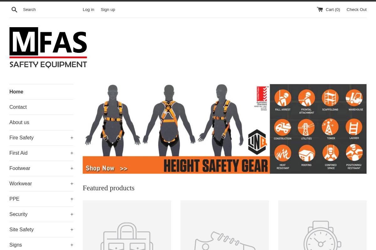 mfas.shop homepage screenshot