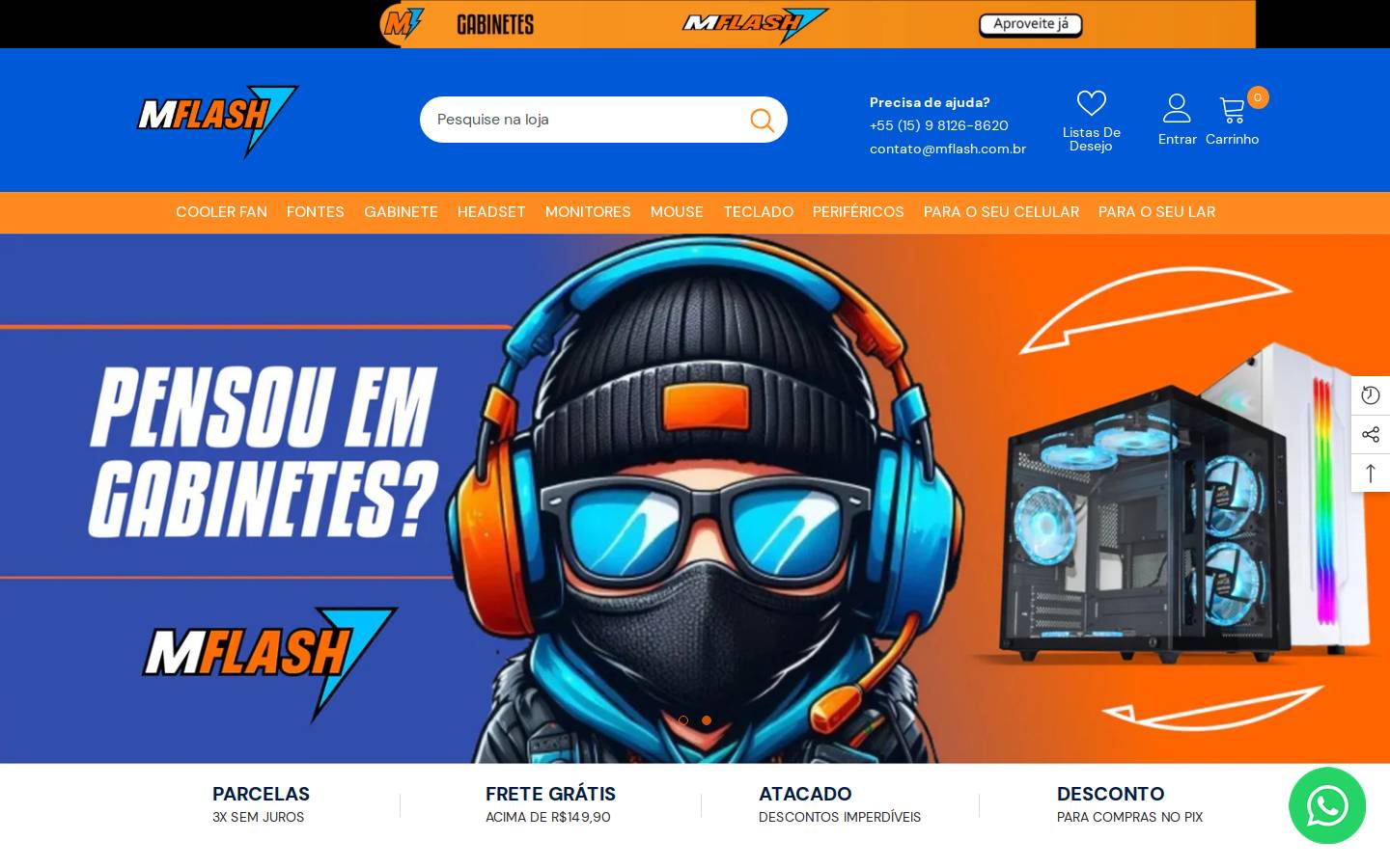 mflash.com.br homepage screenshot