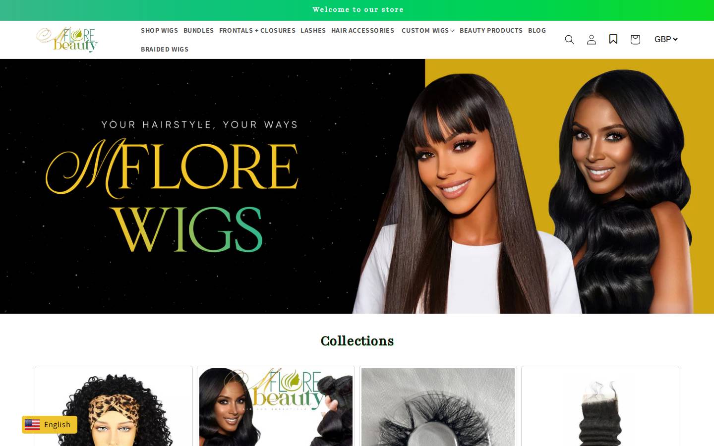 mflorebeauty.com homepage screenshot