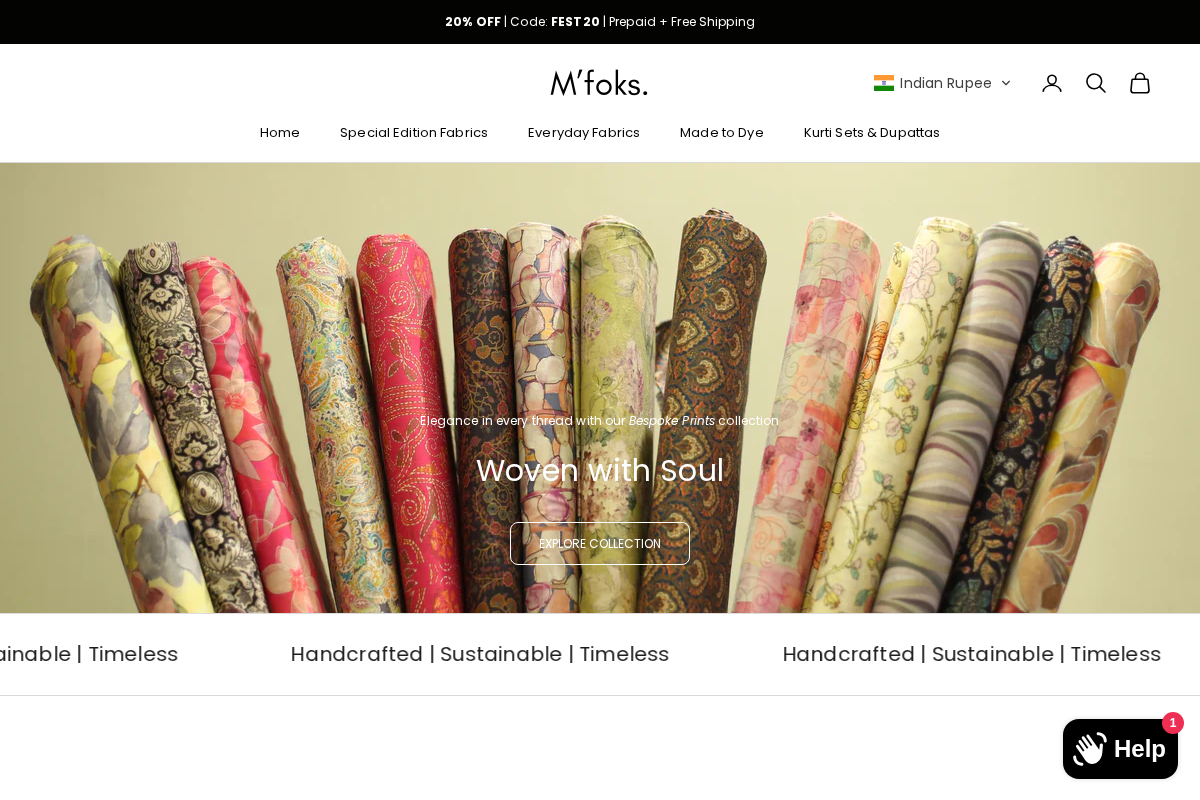 M'Foks homepage screenshot