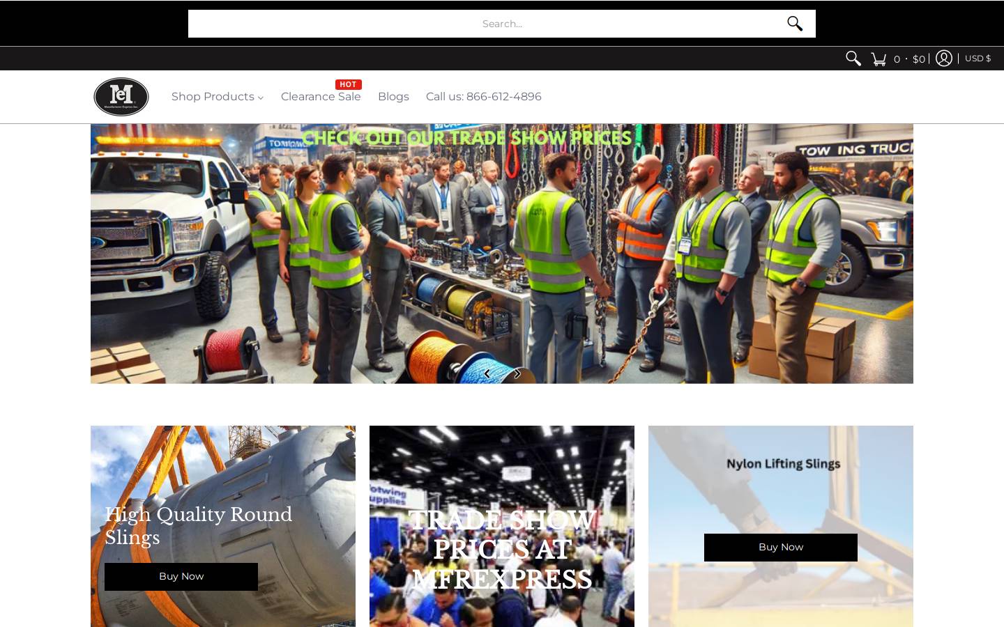 Manufacturer Express, Inc. homepage screenshot