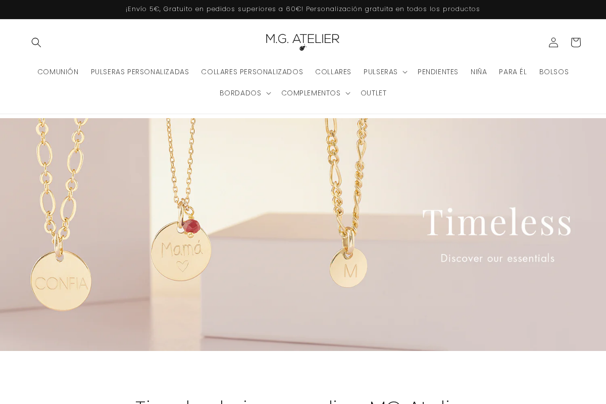 MG Atelier homepage screenshot