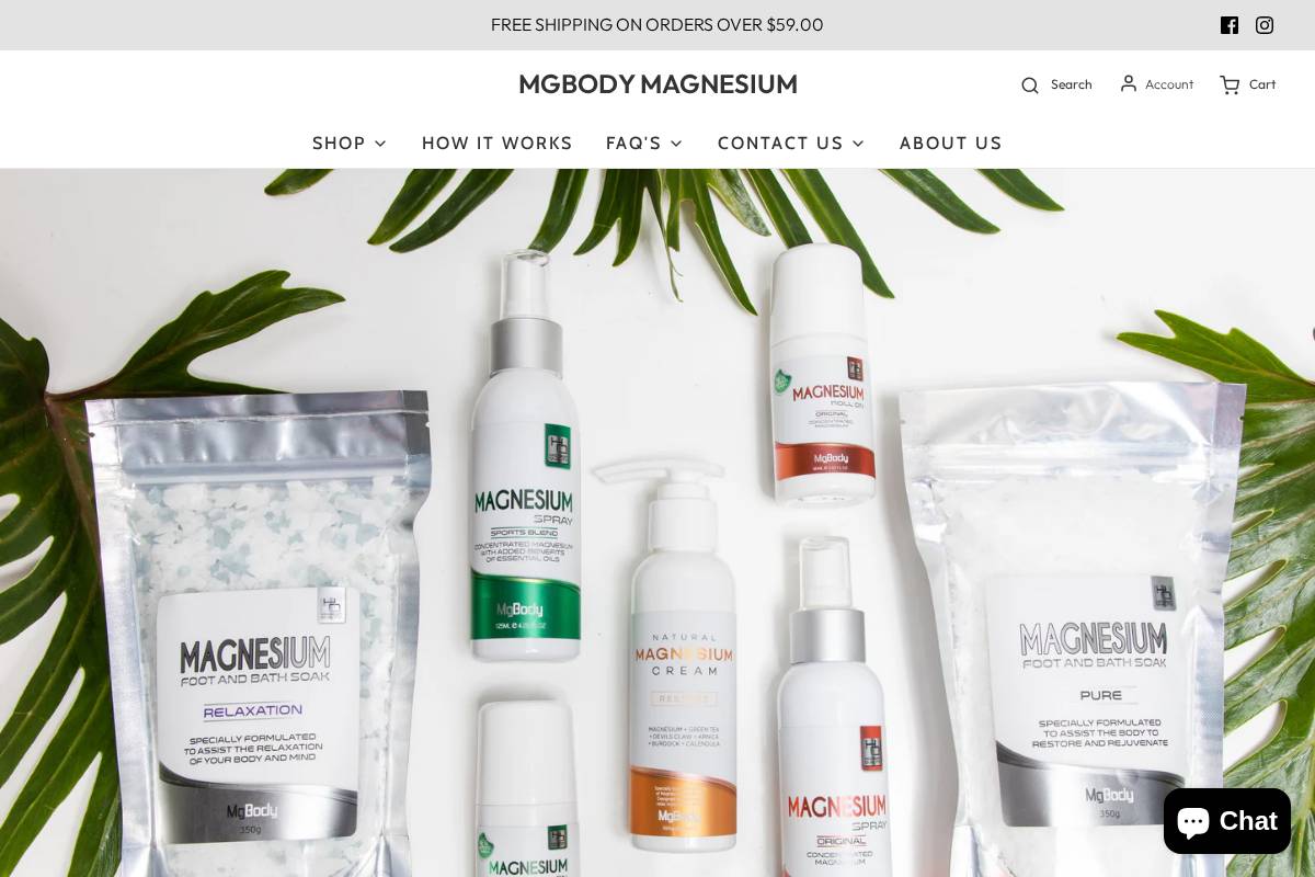 mgbody.com.au homepage screenshot