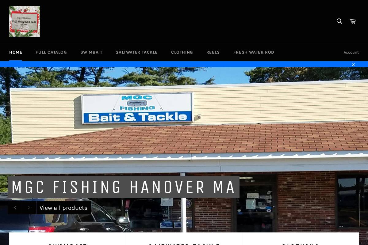 mgcfishing.com homepage screenshot