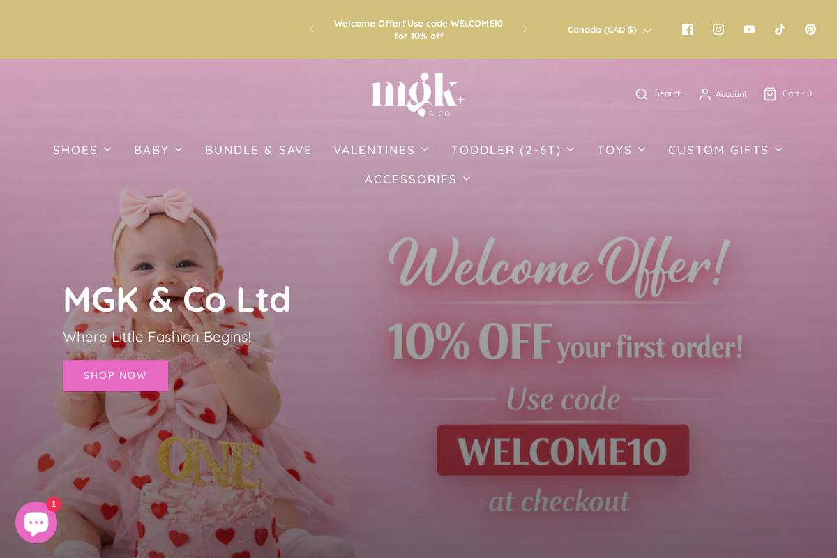 mgkandco.com homepage screenshot