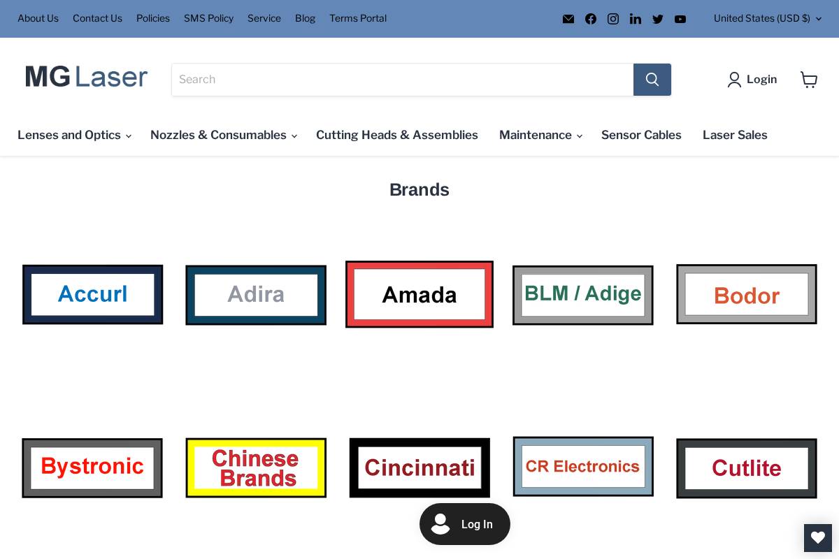 mglaser.com homepage screenshot