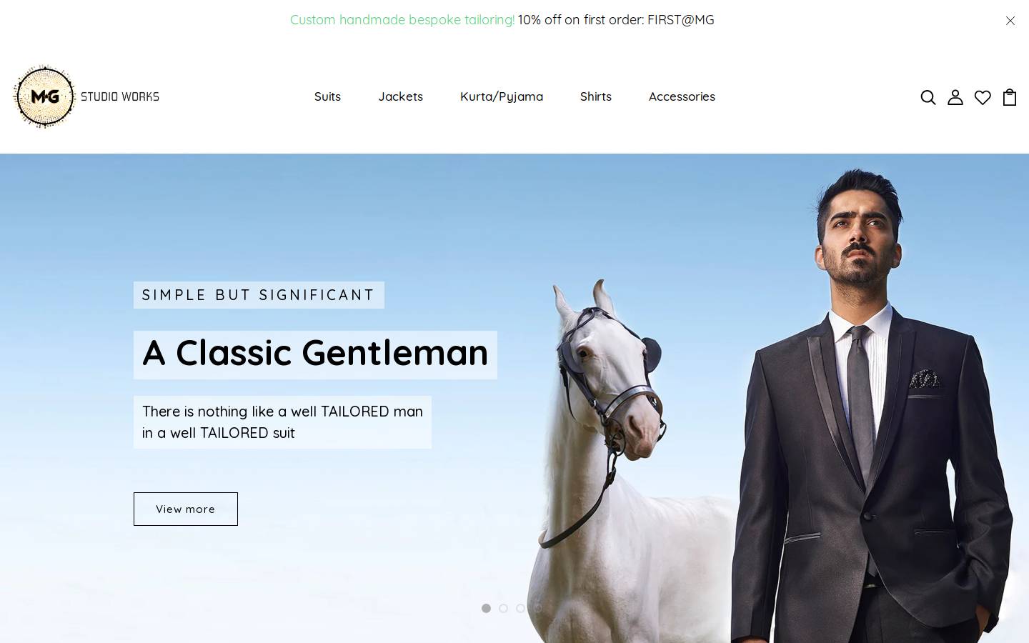 mgstudio.in homepage screenshot