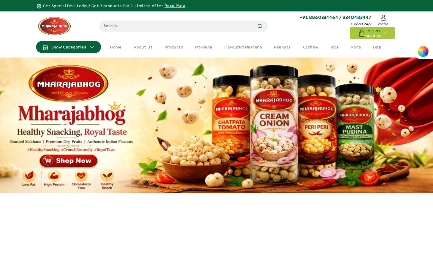 mharajabhog.com homepage screenshot