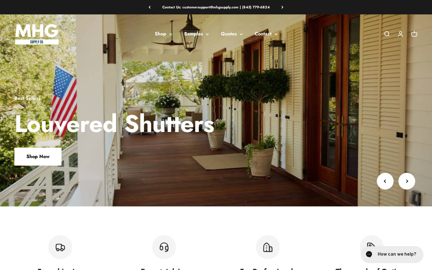 mhgsupply.com homepage screenshot
