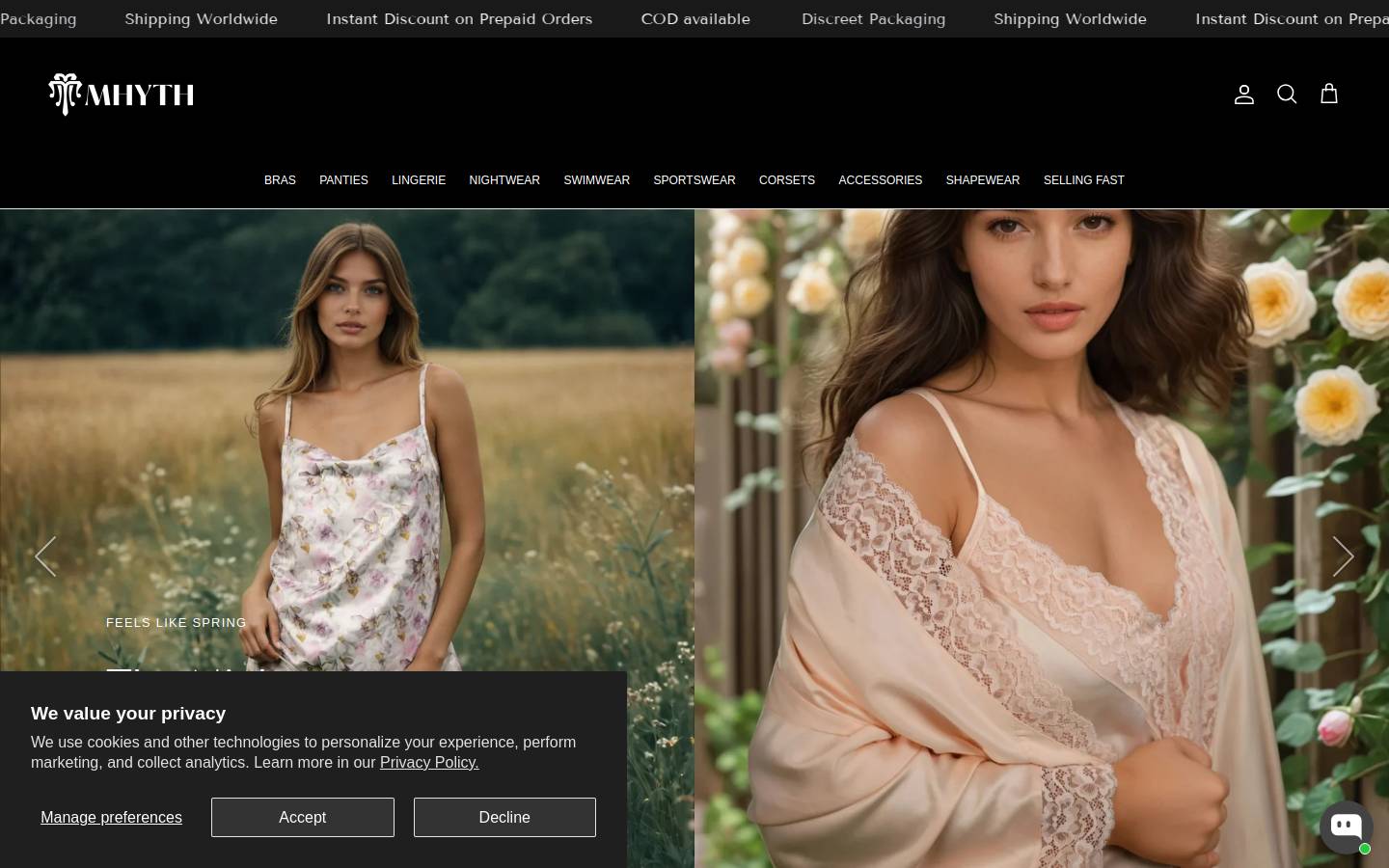 Mhyth Lifestyle Private Limited homepage screenshot