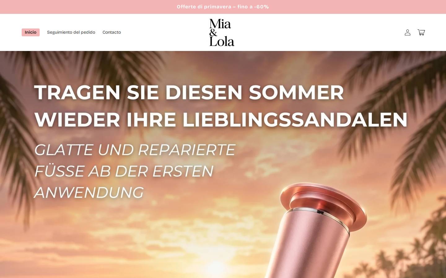 Miaandlola homepage screenshot