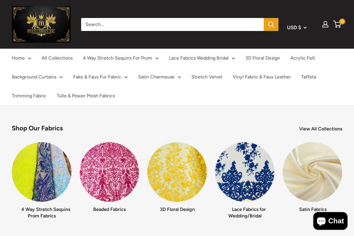 miafabricsinc.com homepage screenshot