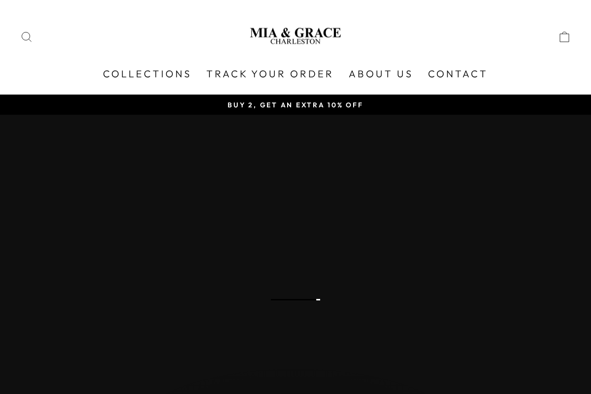 Mia & Grace Charleston homepage screenshot